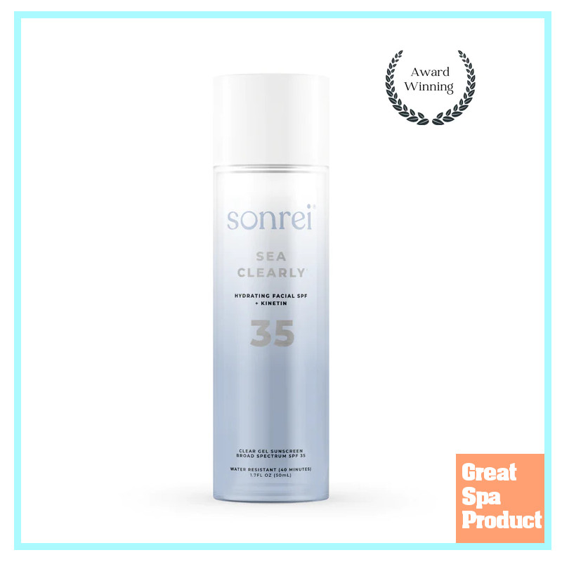 SEA CLEARLY® HYDRATING FACIAL SPF 35 + KINETIN CLEAR SUNSCREEN GEL/PRIMER