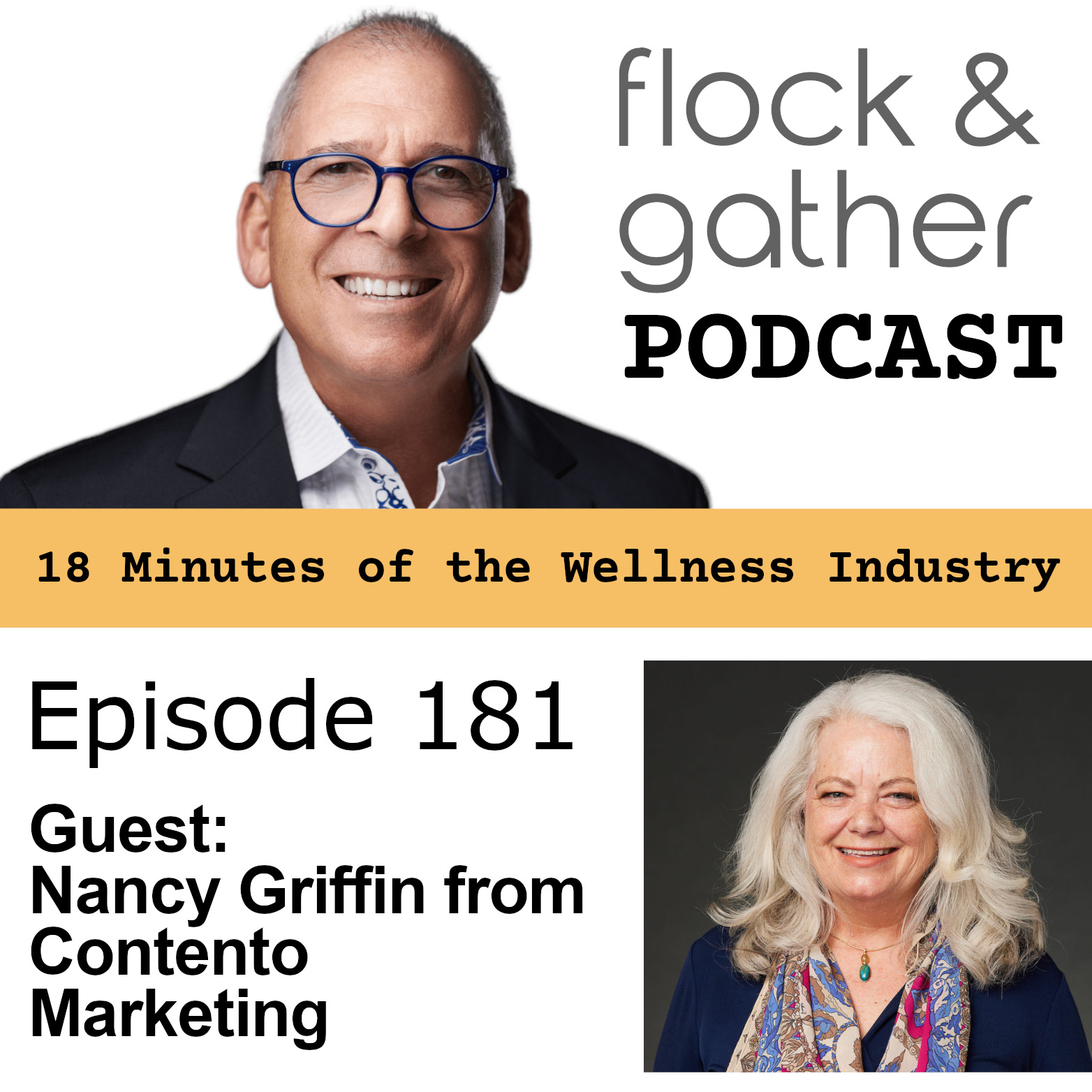 Flock and Gather Podcast.  Episode 181 with Nancy Griffin from Contento Marketing